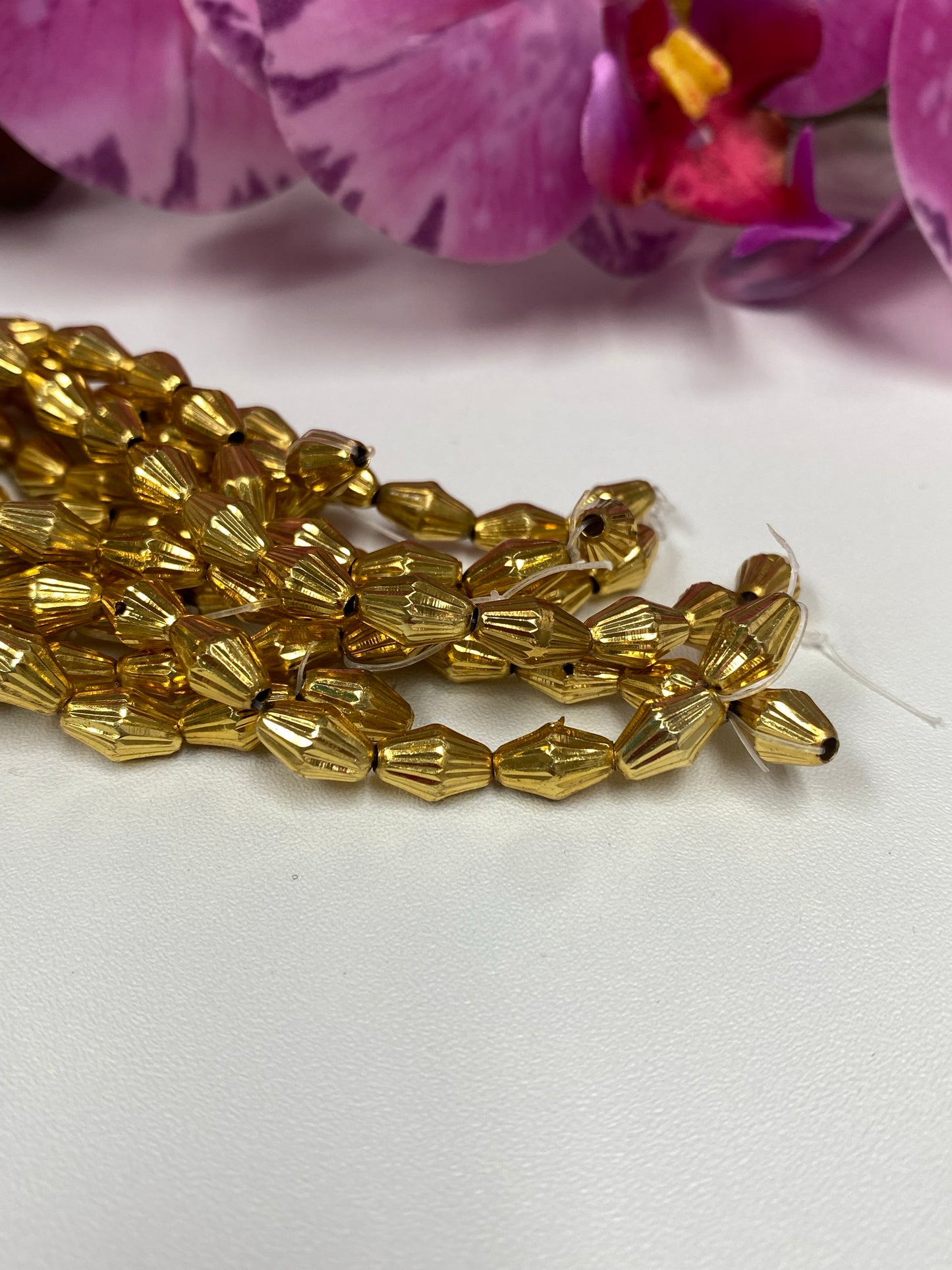 24k Gold Plated Rhombus Beads