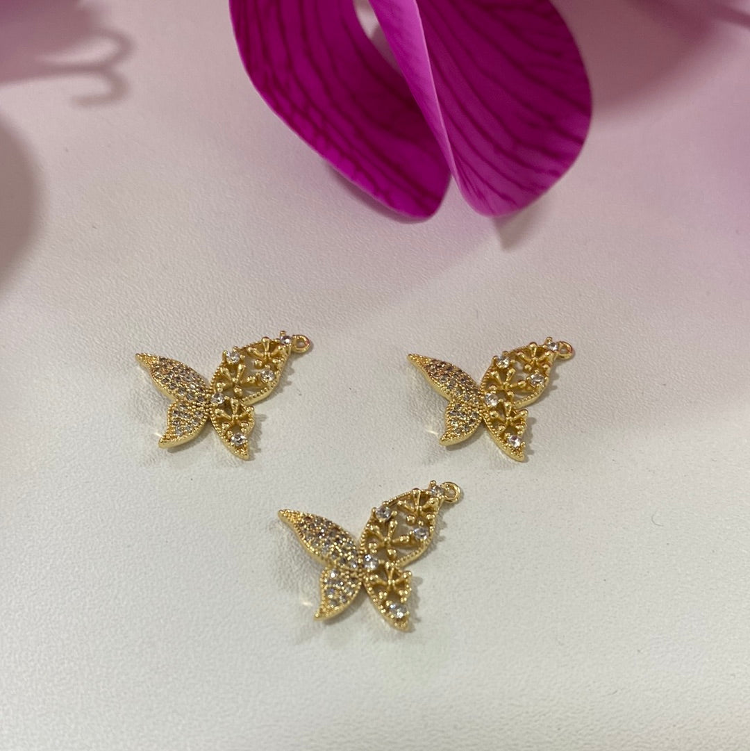Mariposa con zirconia