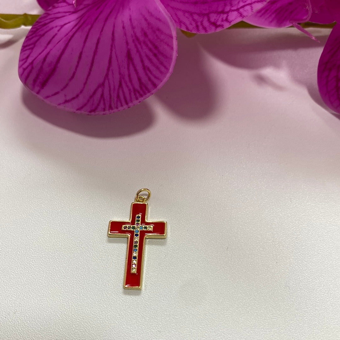 Pendant de Cruz esmaltada