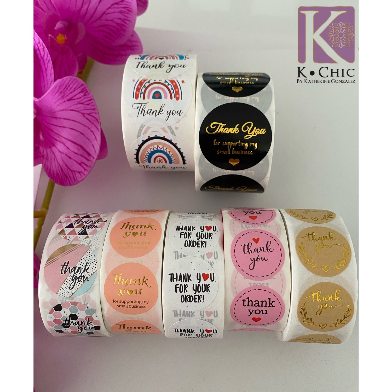 Thank you stickers and Card