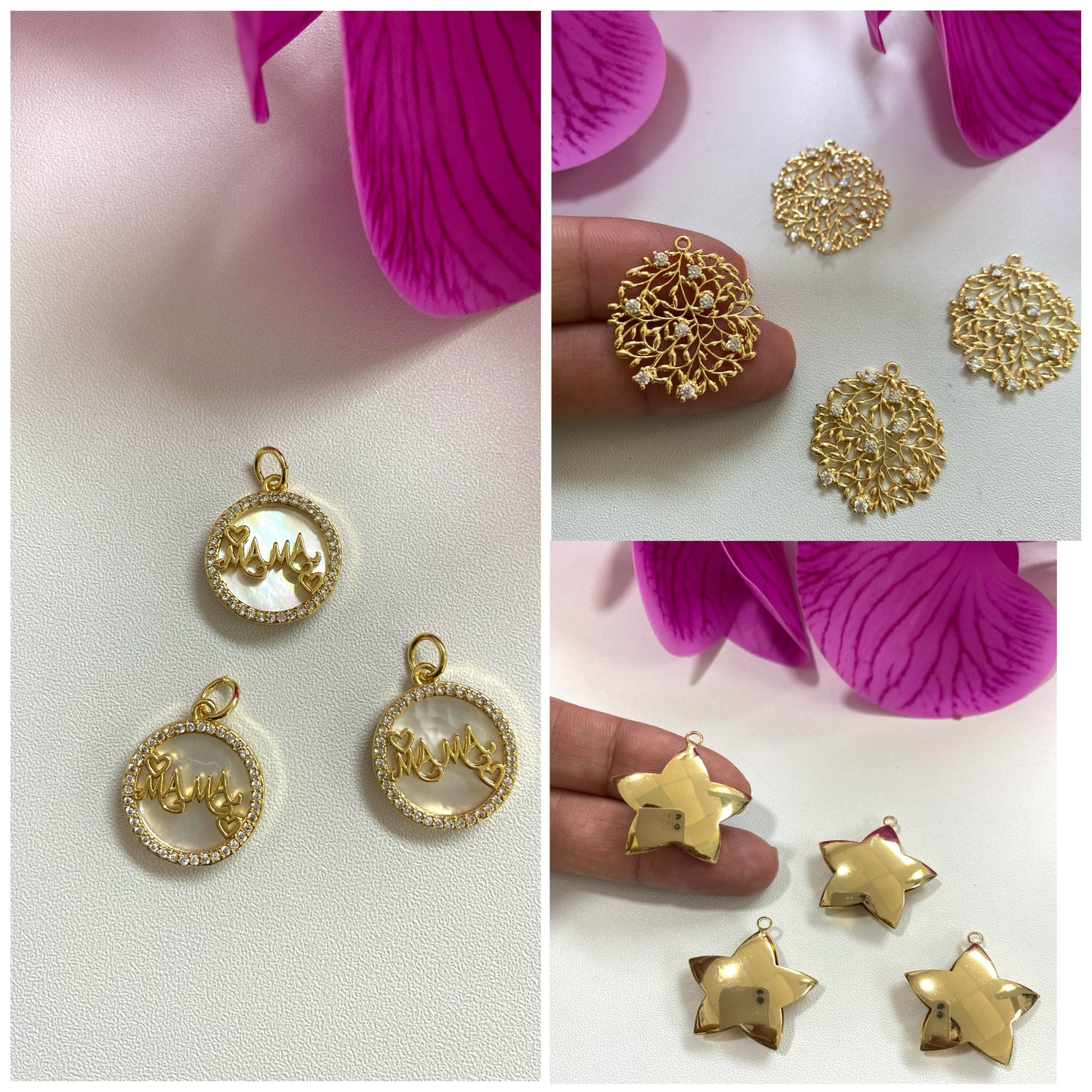 Charms Enchapados en 16k,18k y 24k