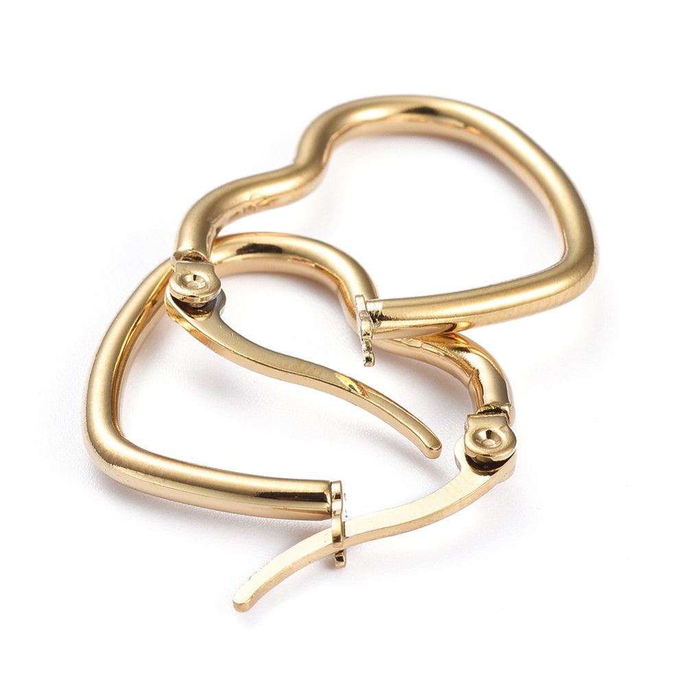 Heart Hoops Earrings