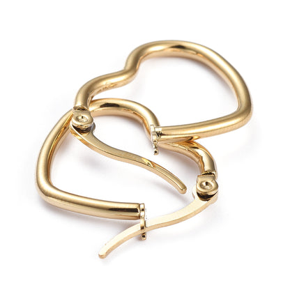 Heart Hoops Earrings