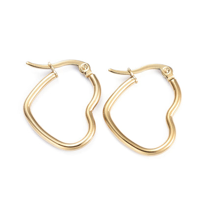 Heart Hoops Earrings