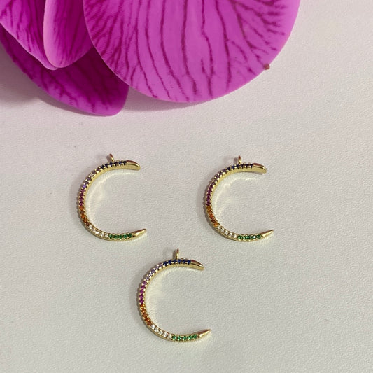 Media luna con zirconia