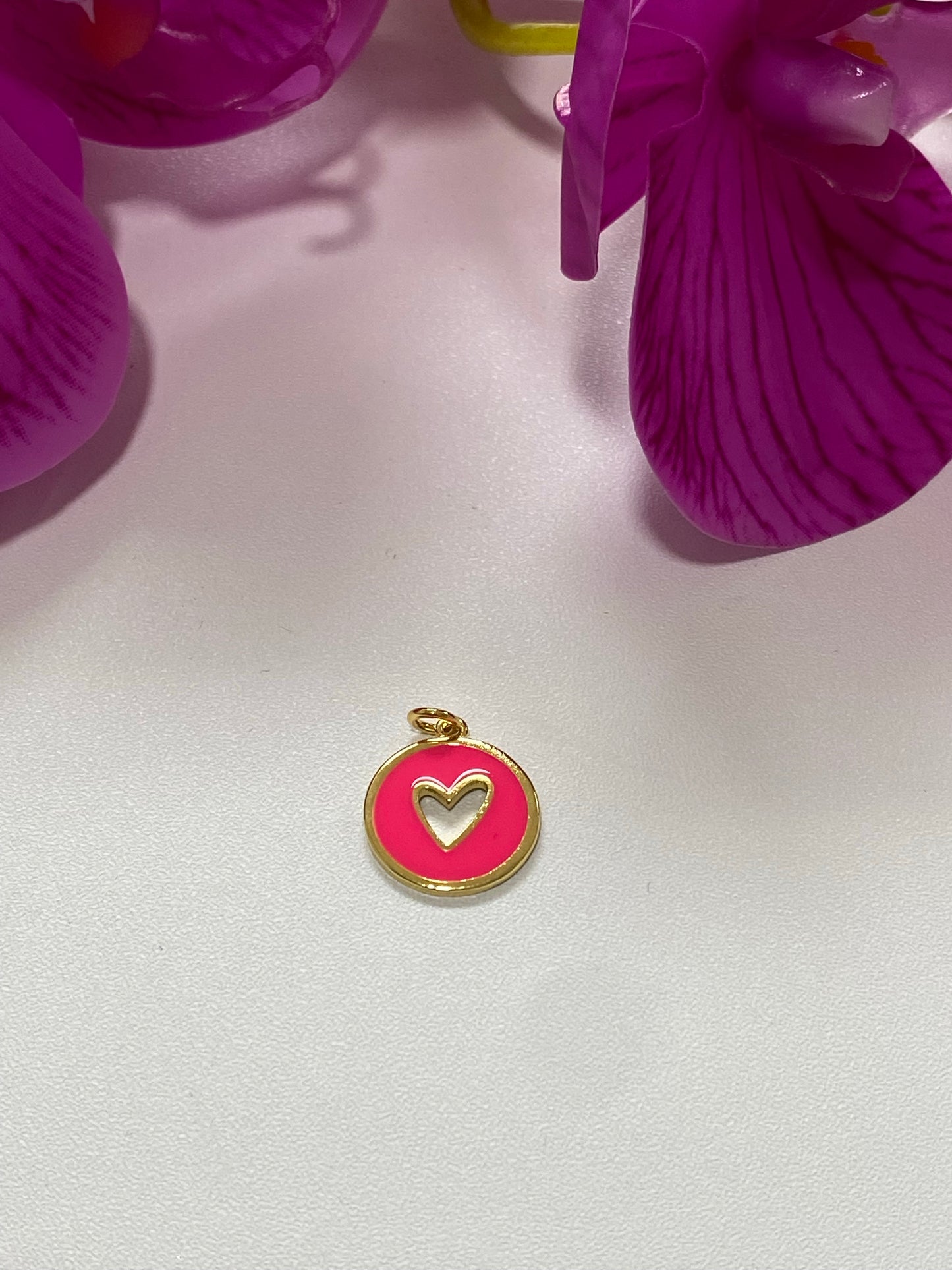 Corazón enchape y esmaltado