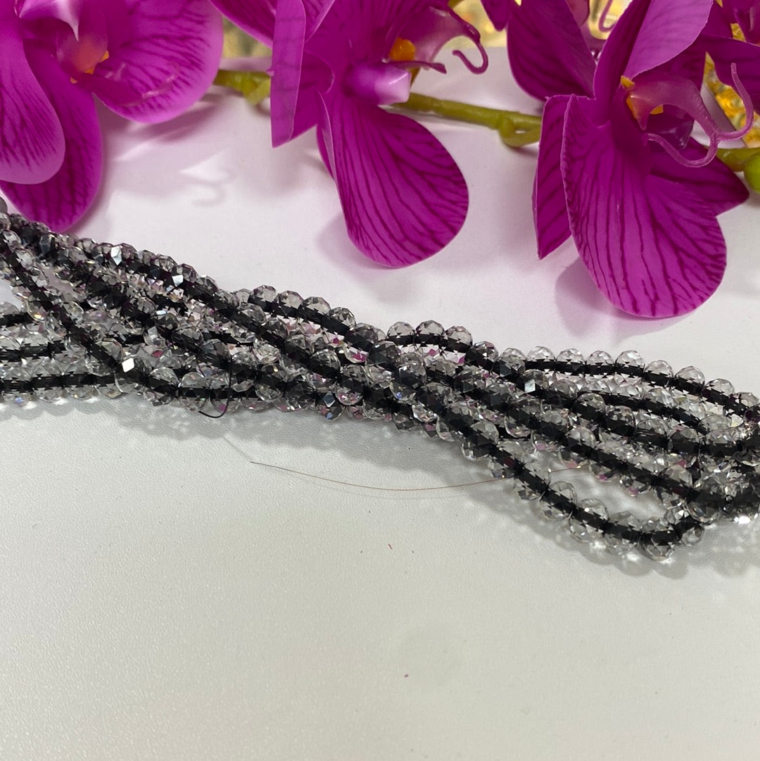 Cristal facetado 8mm Centro Pintado