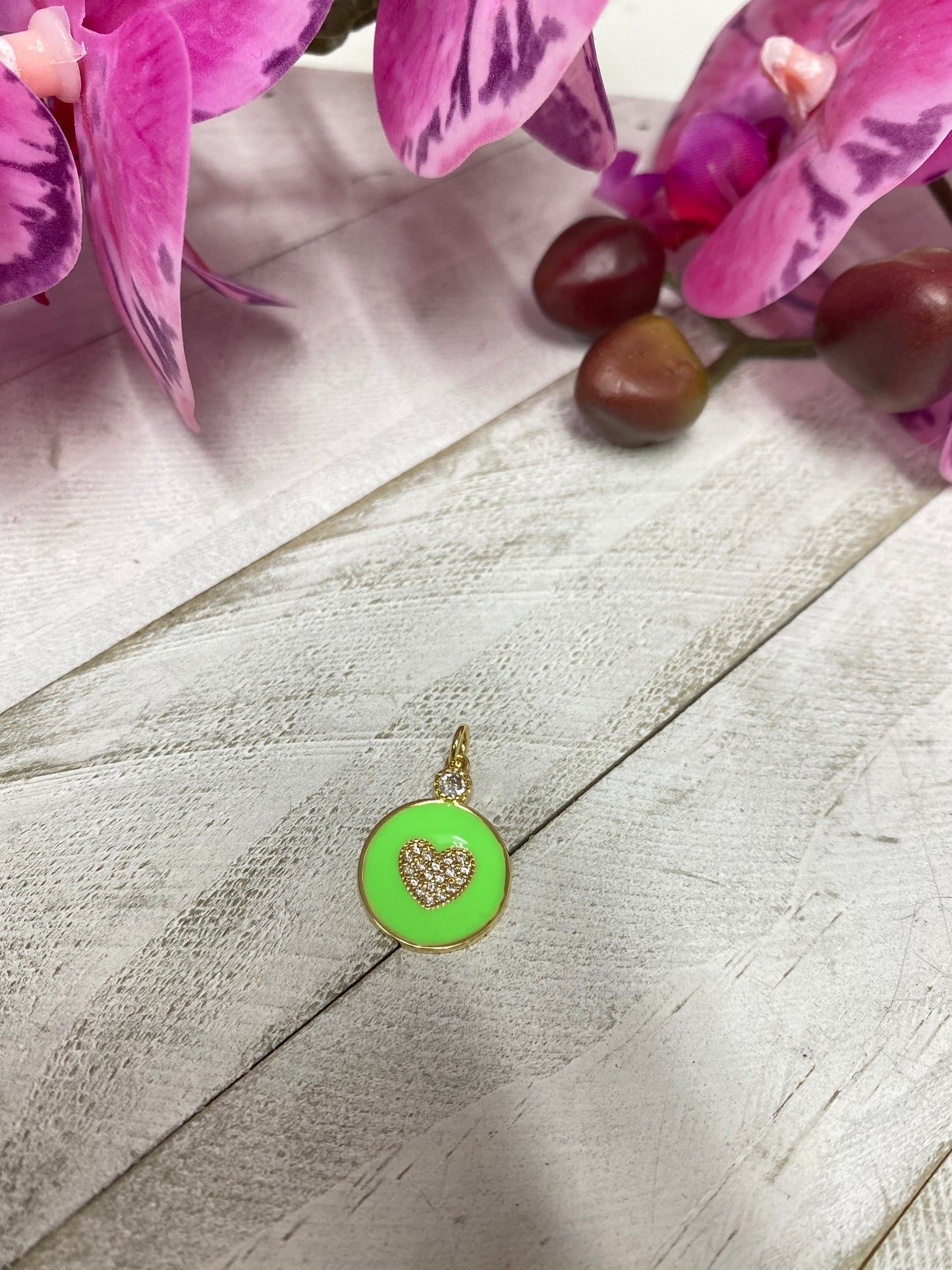 Chapa corazón zirconia