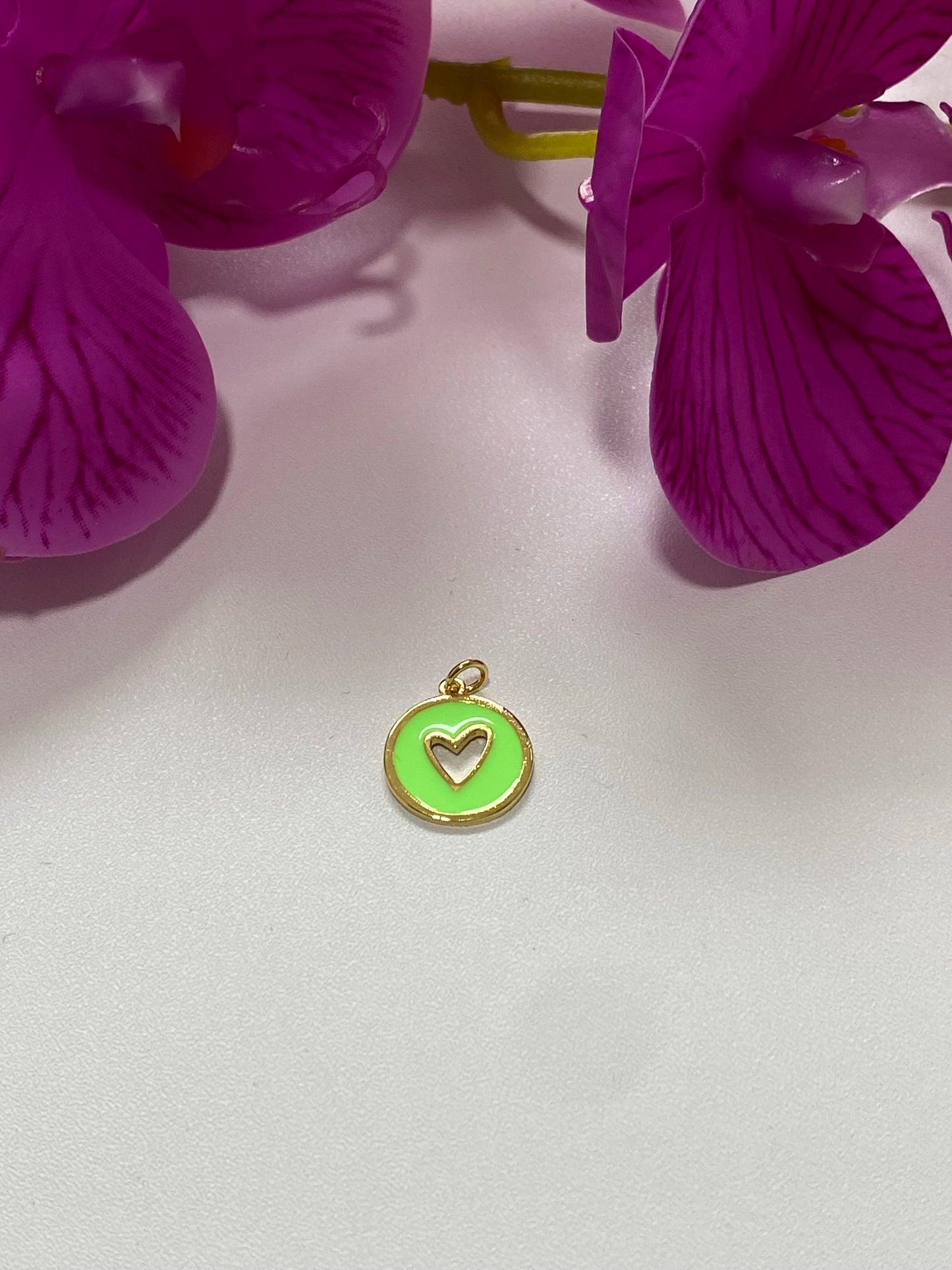 Corazón enchape y esmaltado