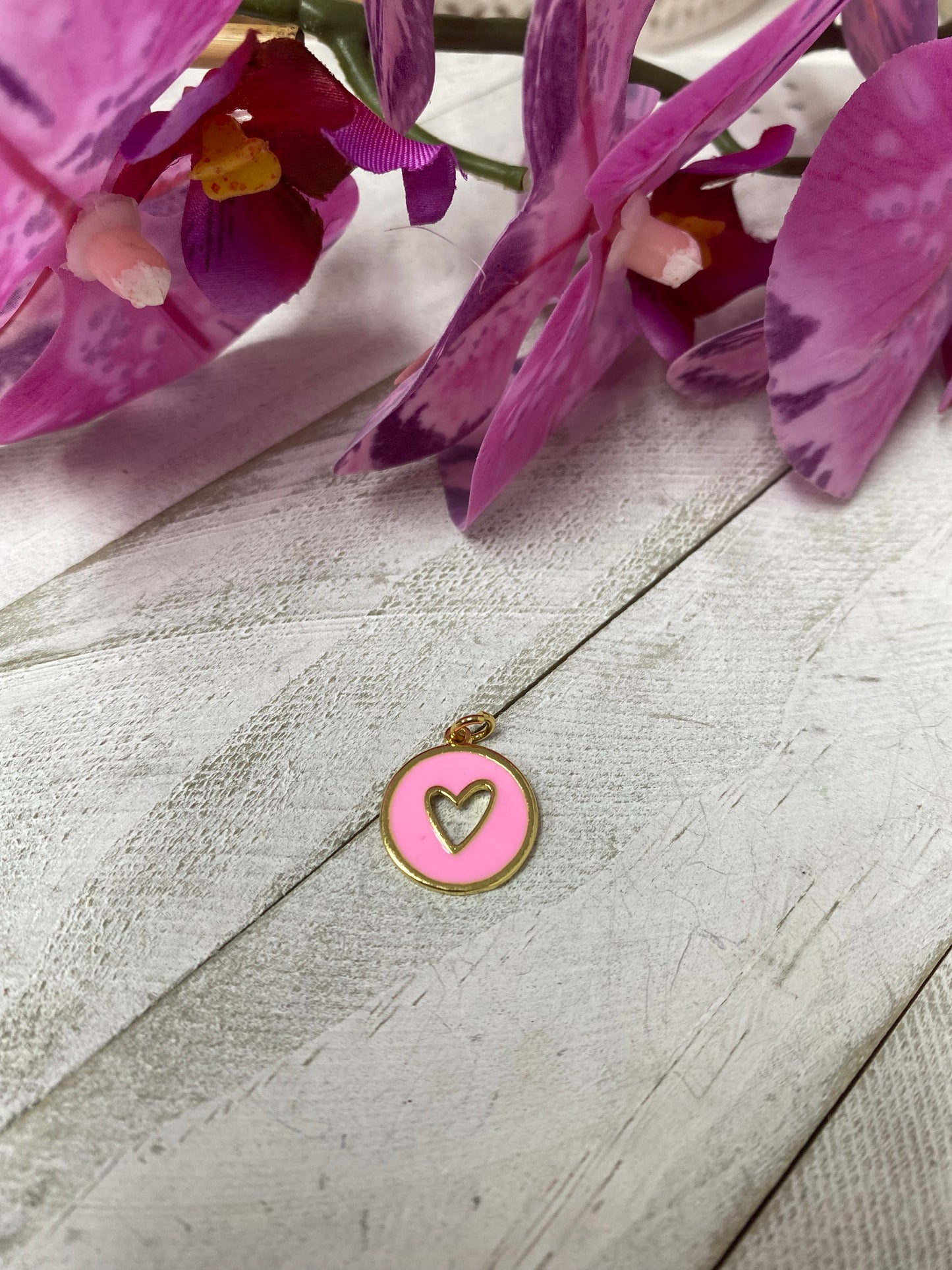 Corazón enchape y esmaltado