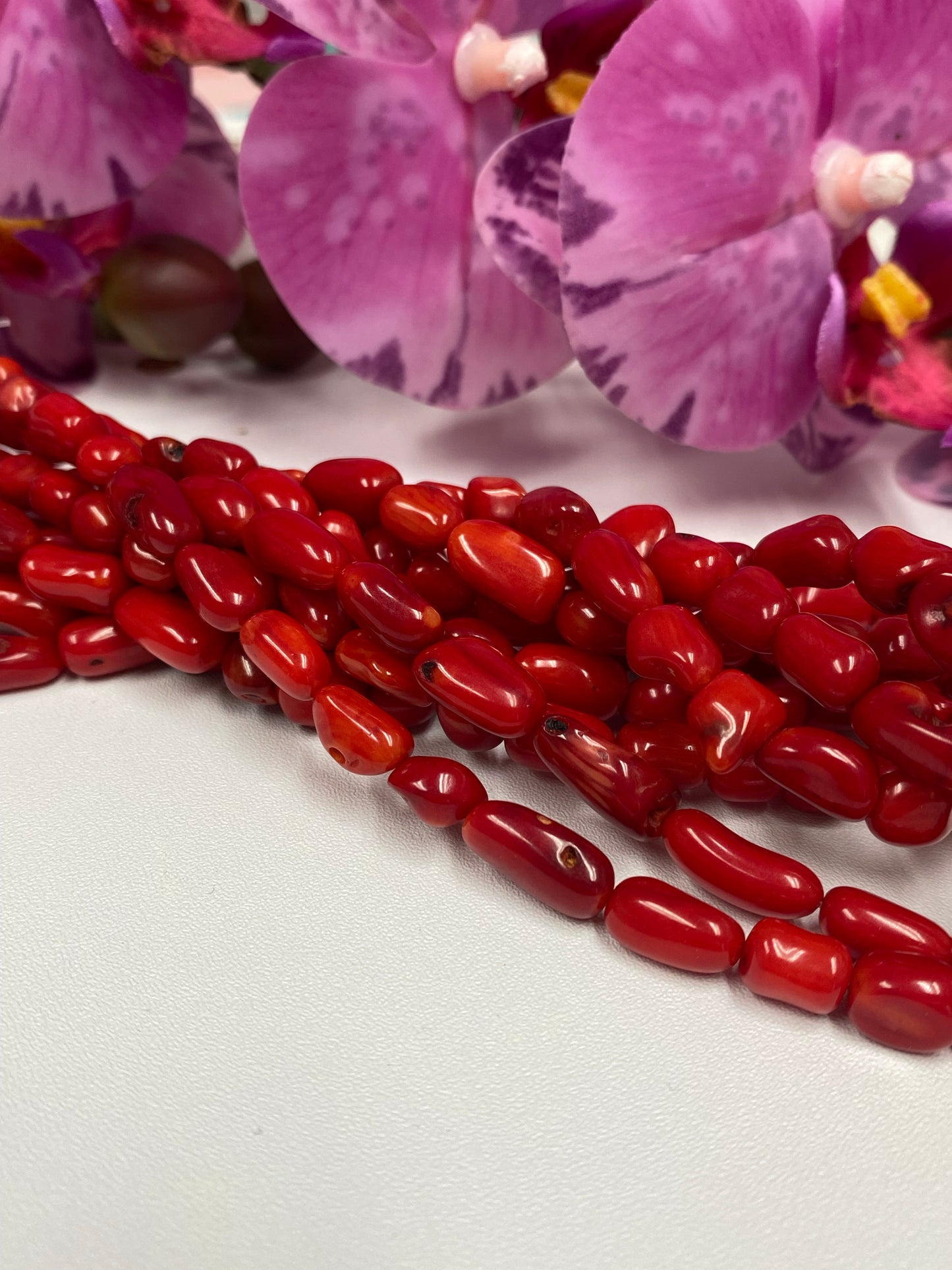 Coral nuggets beads