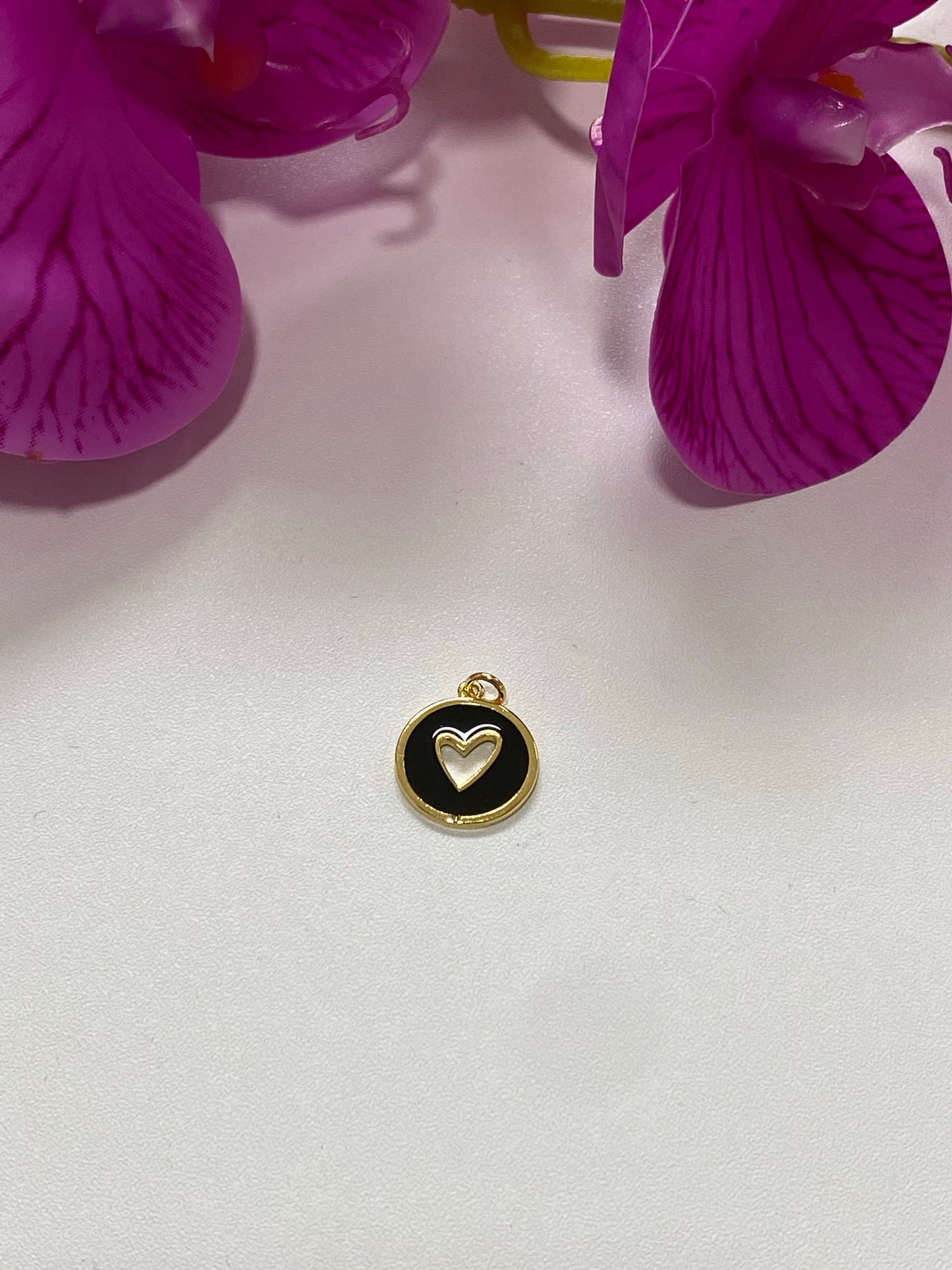 Corazón enchape y esmaltado