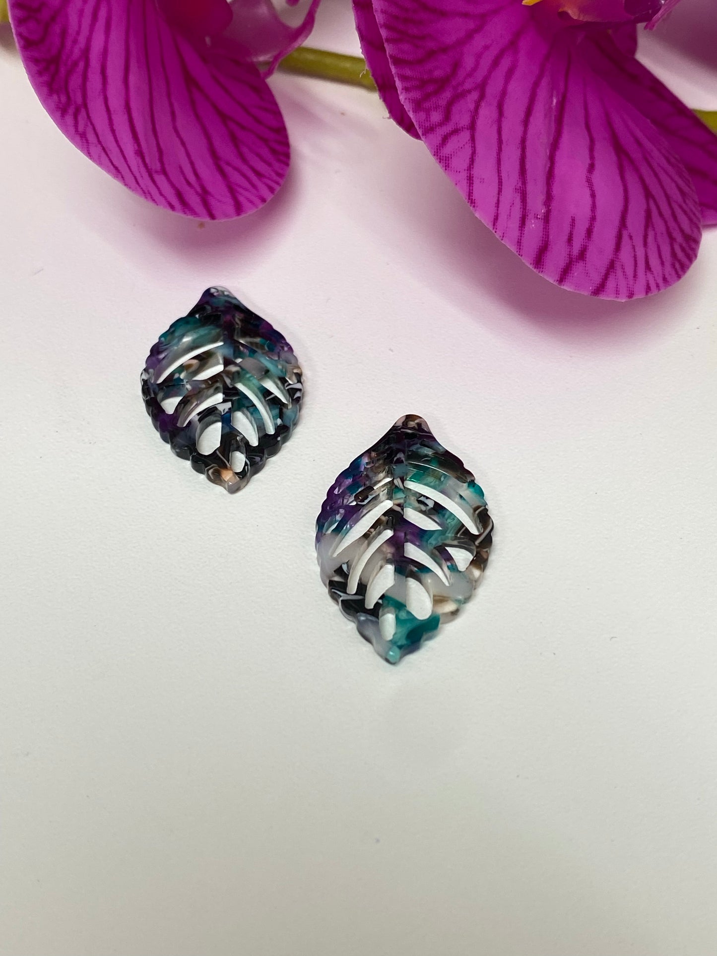 Beads hojas marmoleadas