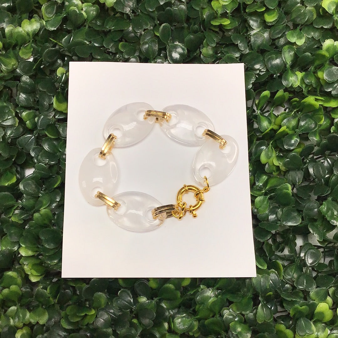 Coffee bean chain bracelet