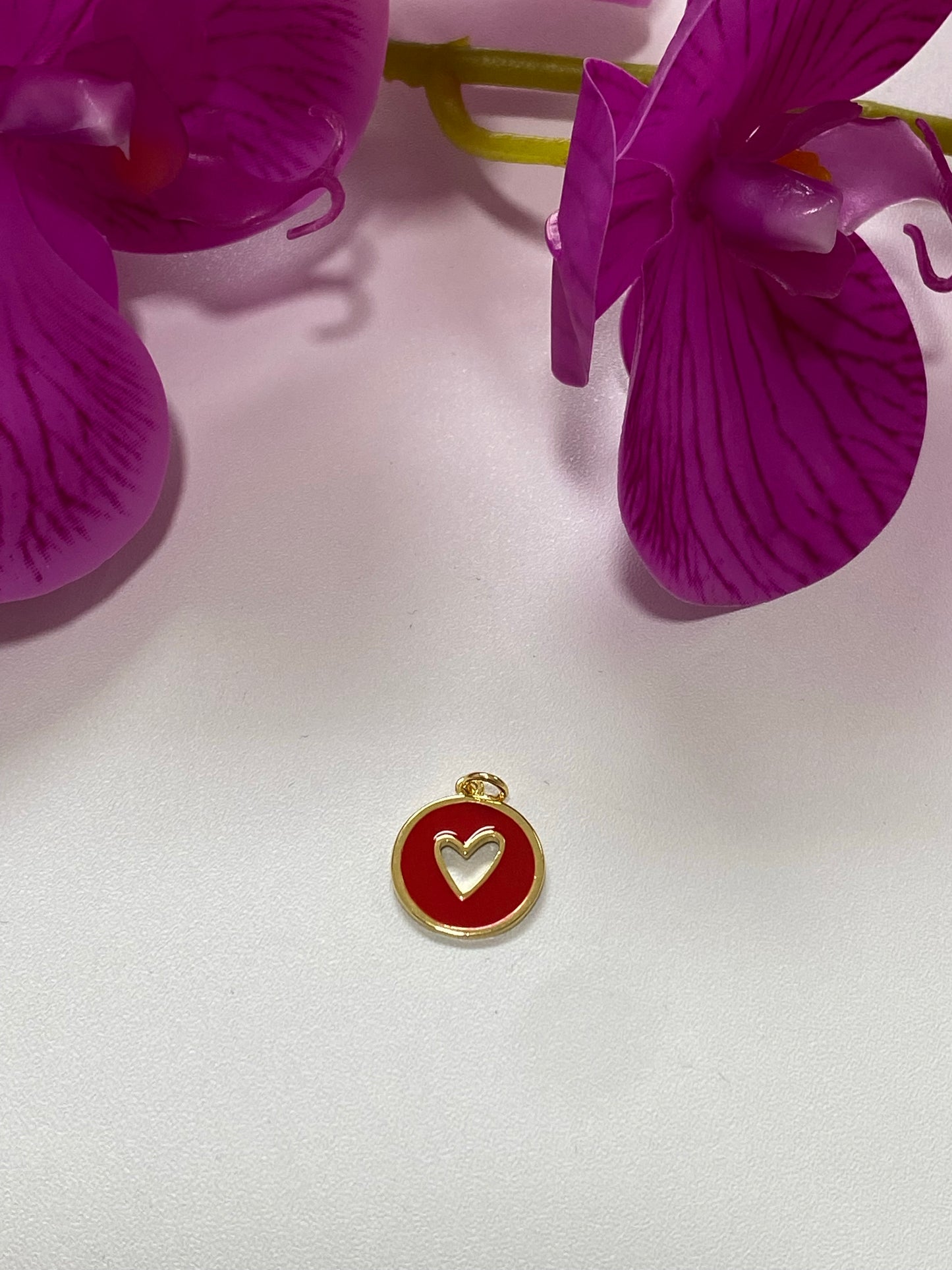 Corazón enchape y esmaltado