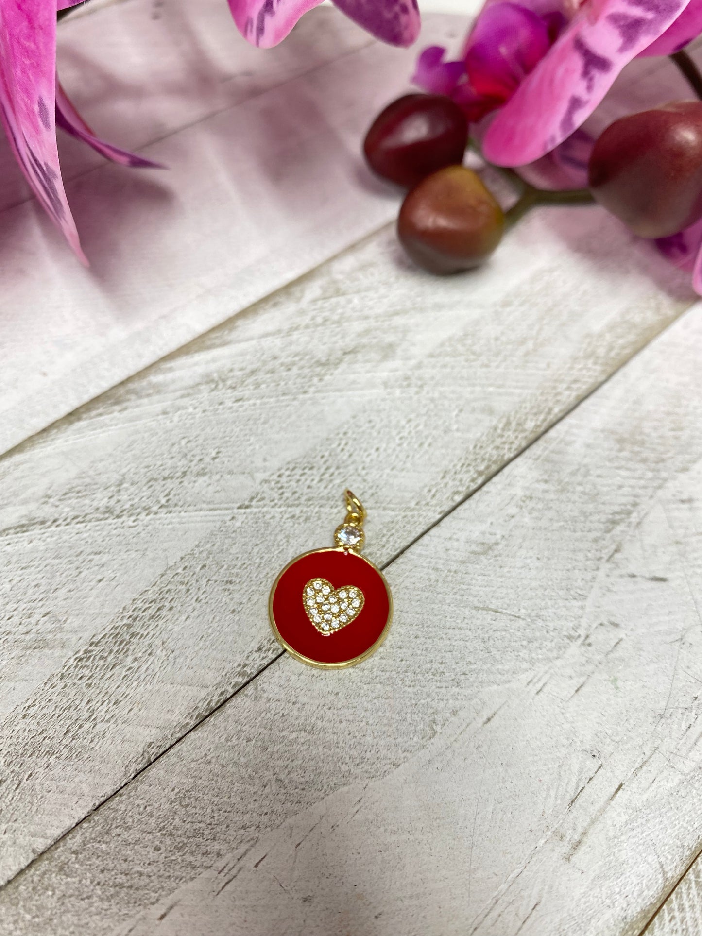 Chapa corazón zirconia