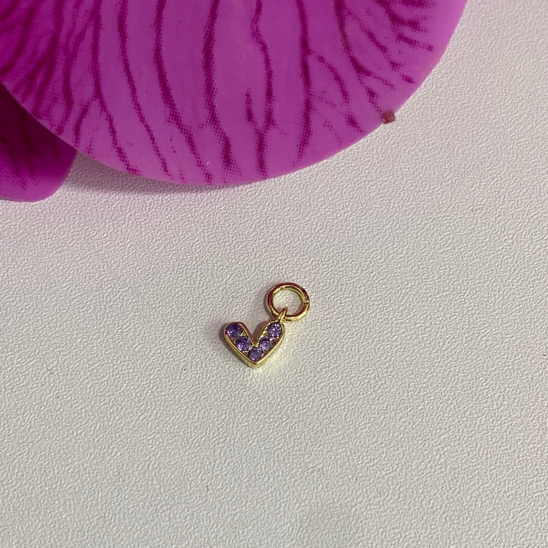 Corazones pequeños con zirconia