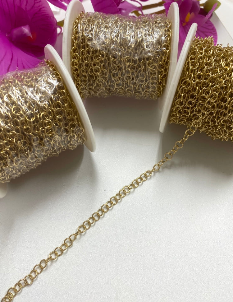 Cadena en argollas venta por yarda