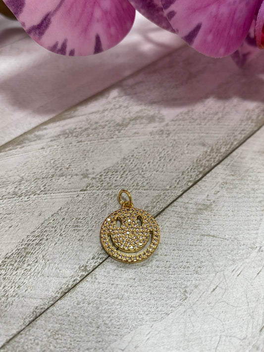 Charms happy face zirconia