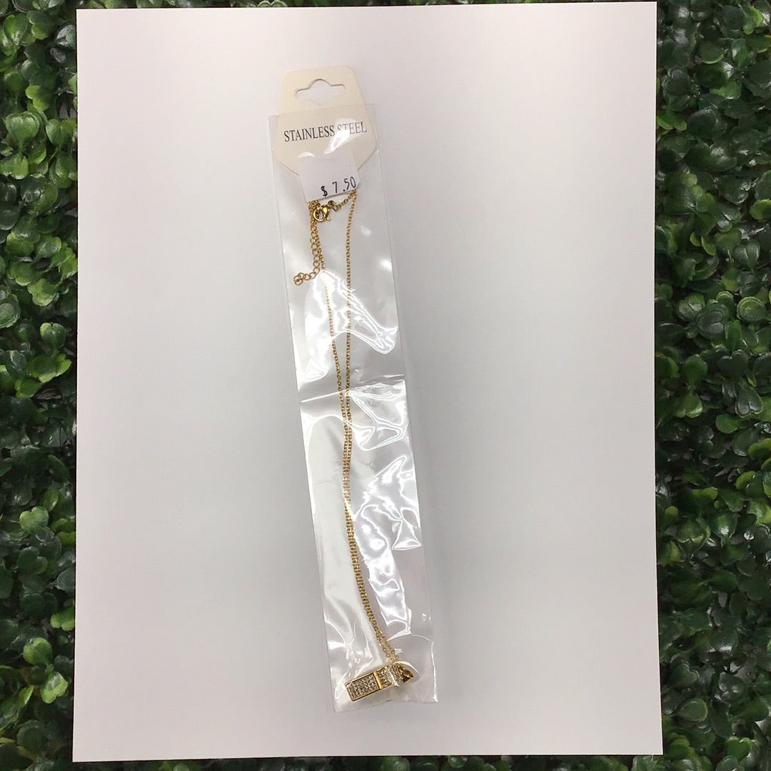 Gold Stainless Steel Whistle Necklaces
