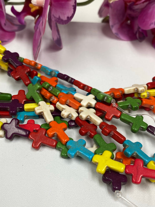 Turquesa cross beads