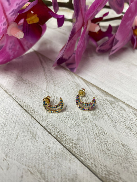 Half Moon Studs Earring
