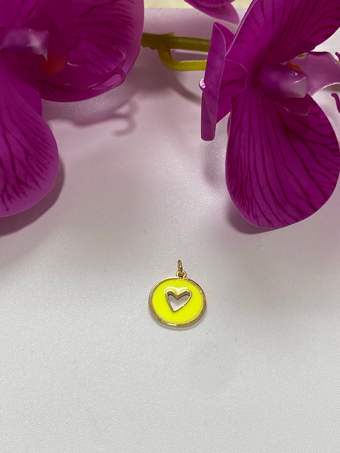 Corazón enchape y esmaltado