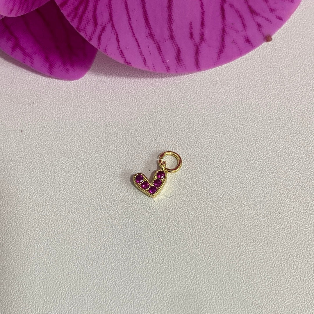 Corazones pequeños con zirconia