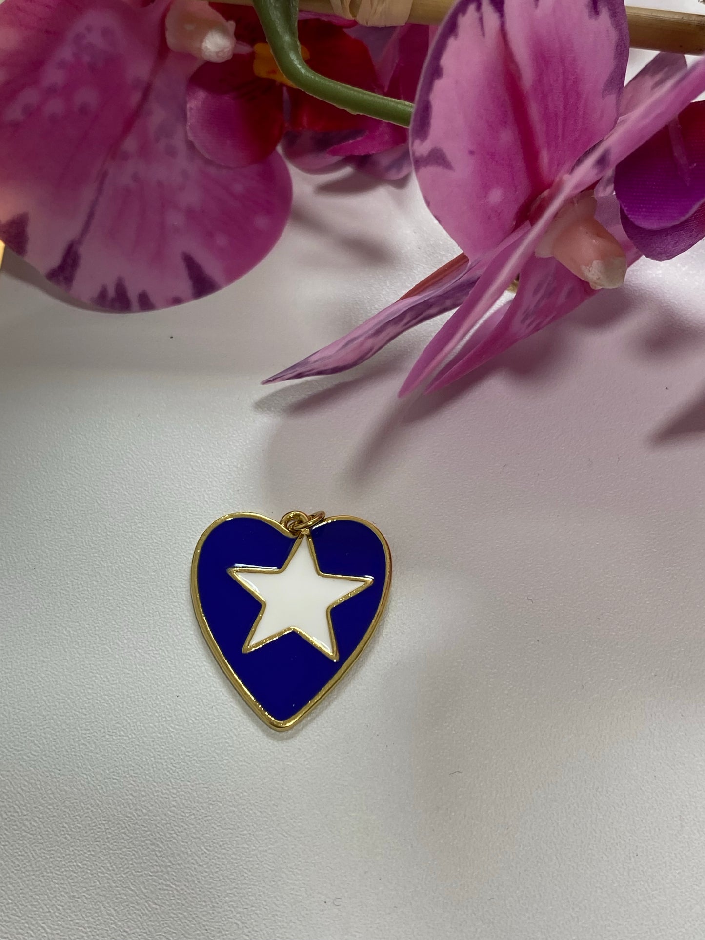 Corazón Estrellado enchp. 18k