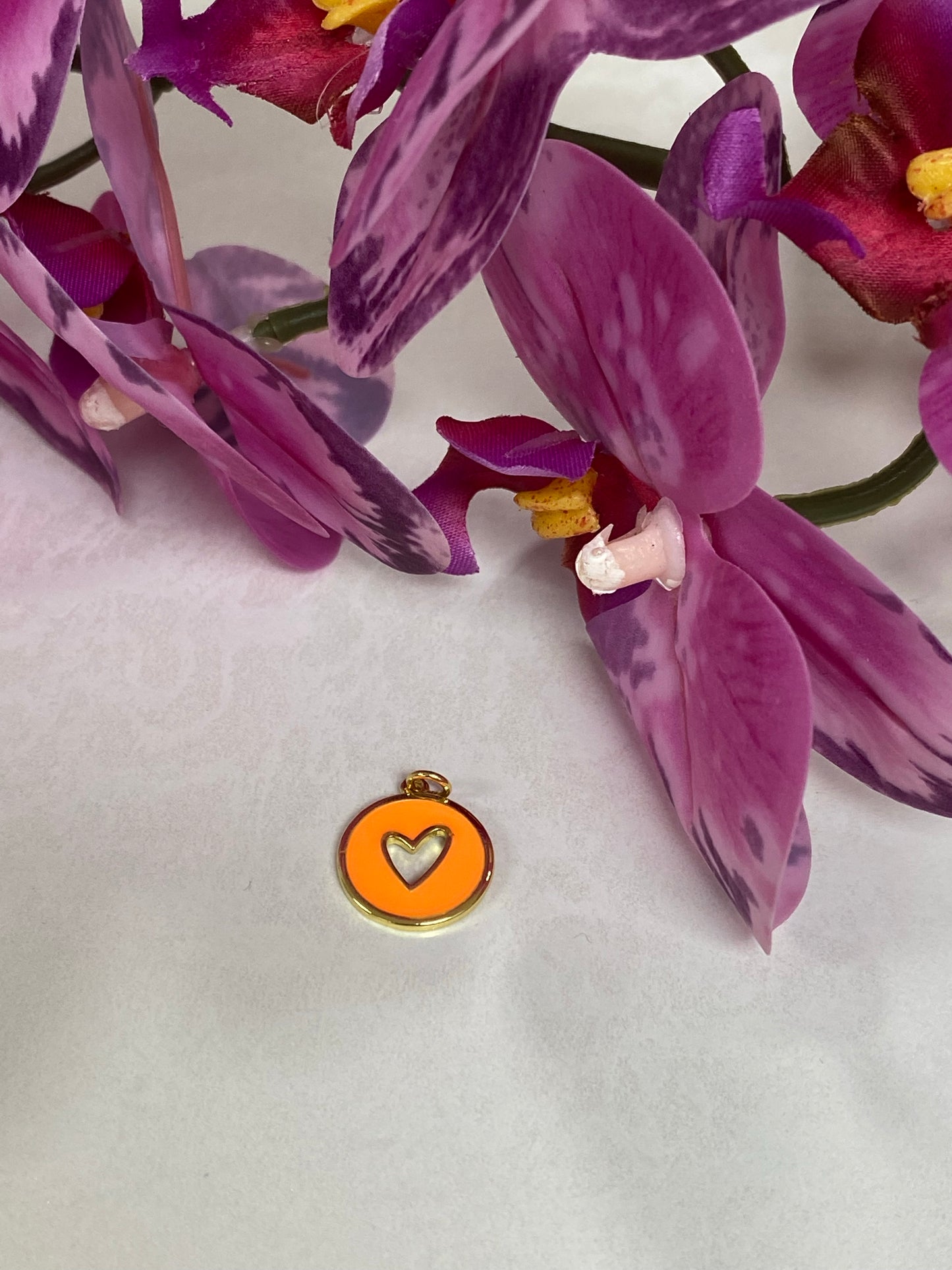 Corazón enchape y esmaltado