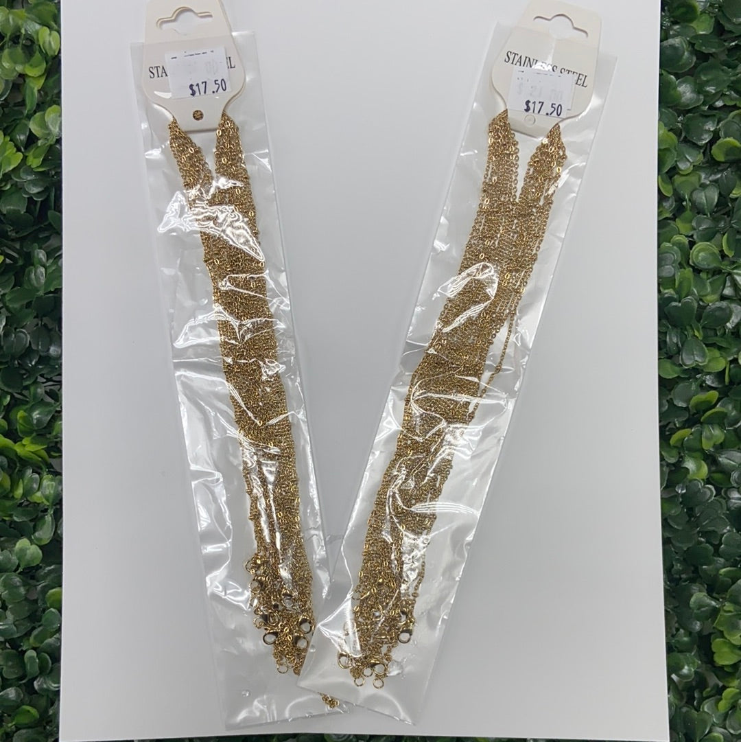 Stainless steel Gold chains