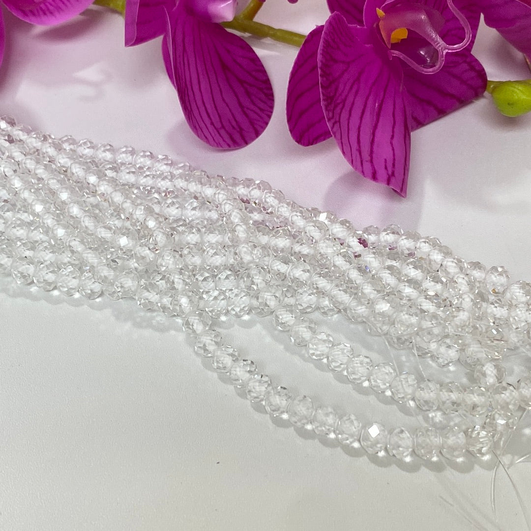 Cristal facetado 8mm Centro Pintado