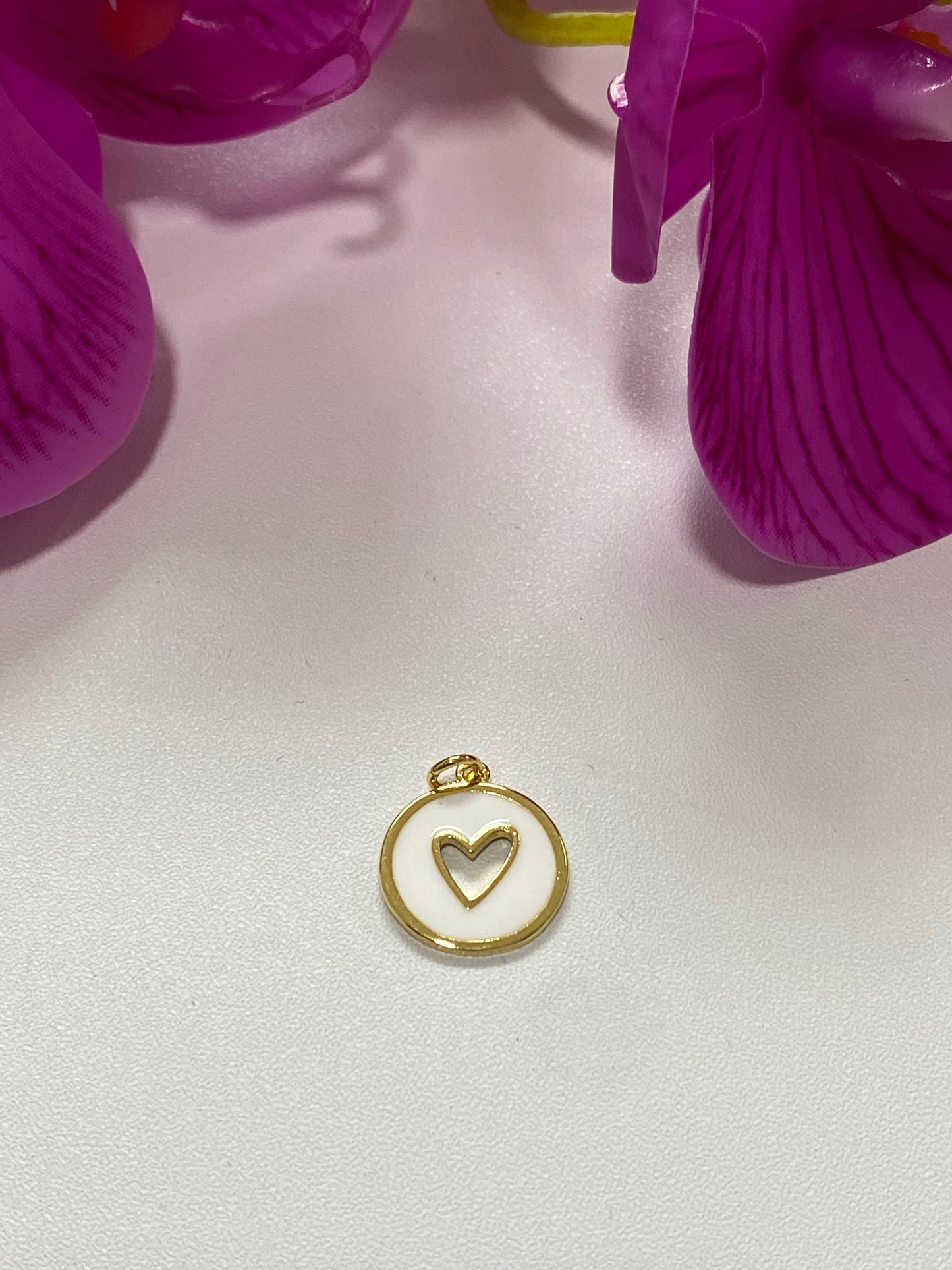 Corazón enchape y esmaltado