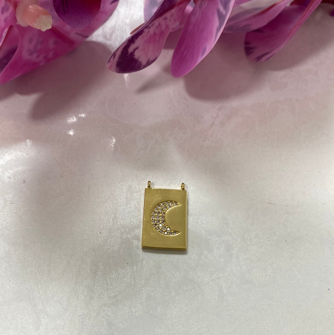 Charms placa luna y estrella