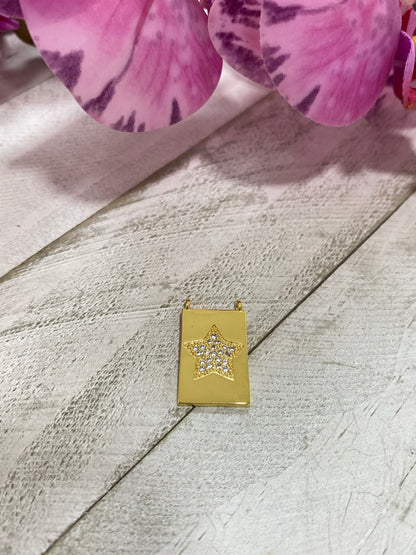 Charms placa luna y estrella