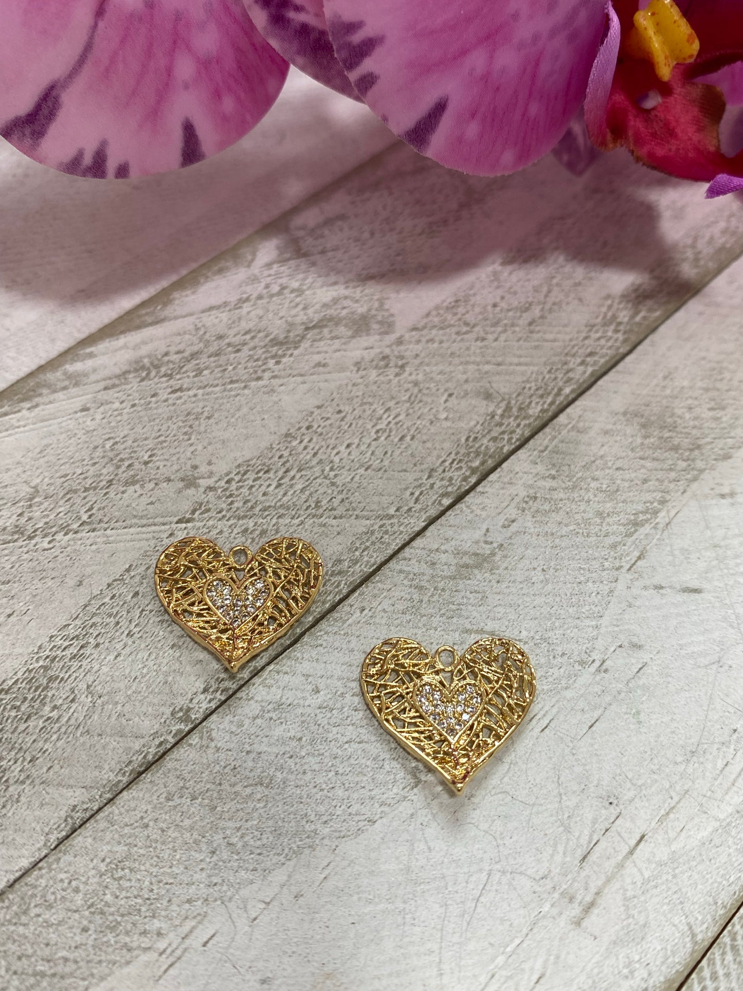 Charms corazon doble