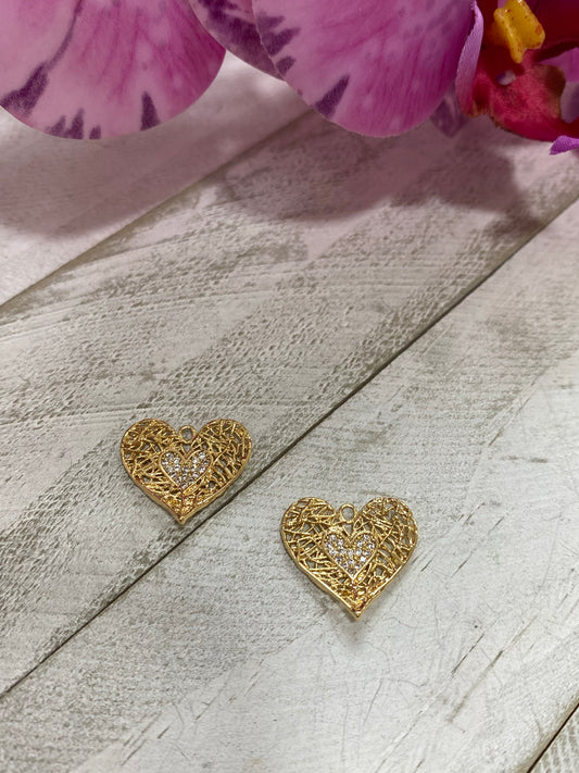 Charms corazon doble