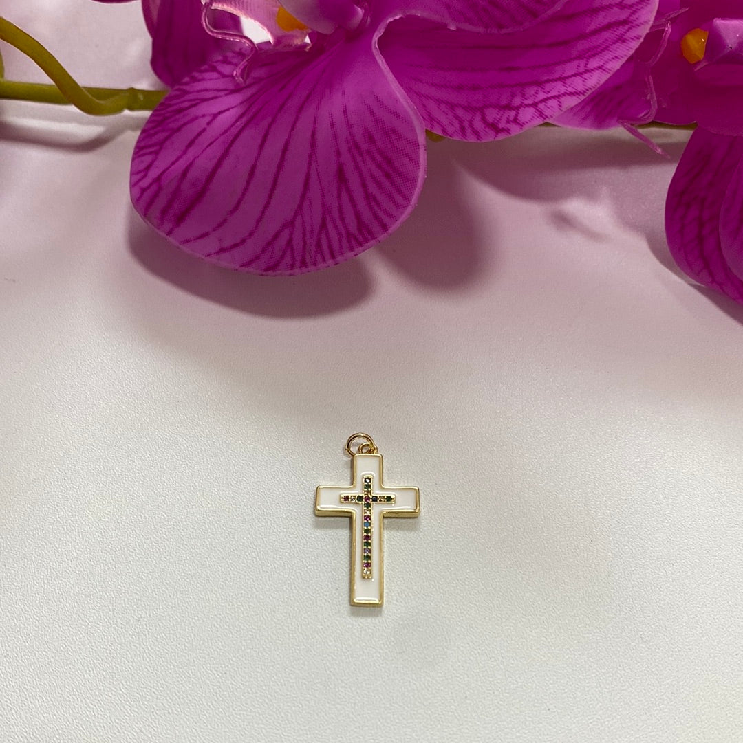 Pendant de Cruz esmaltada