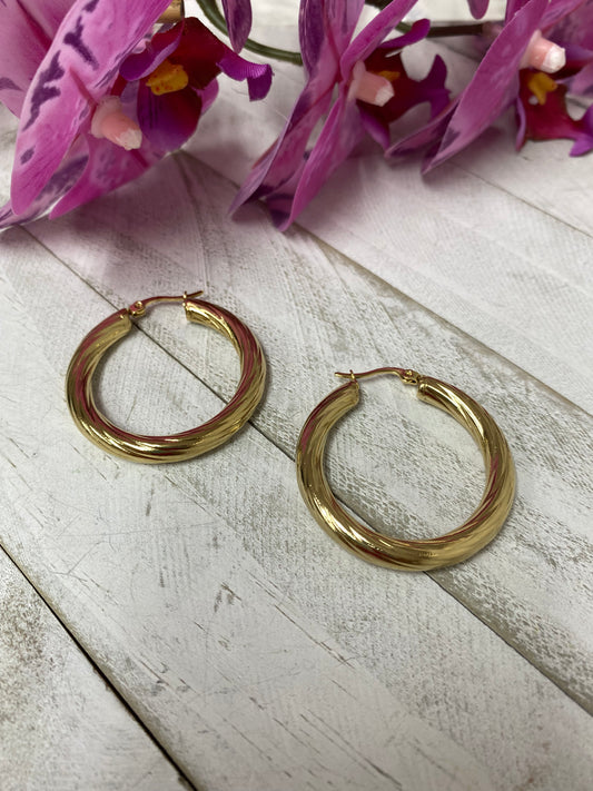 Hoops Earrings textured