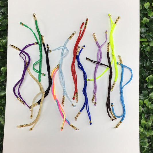 Pulsera corrediza con separadores dorados